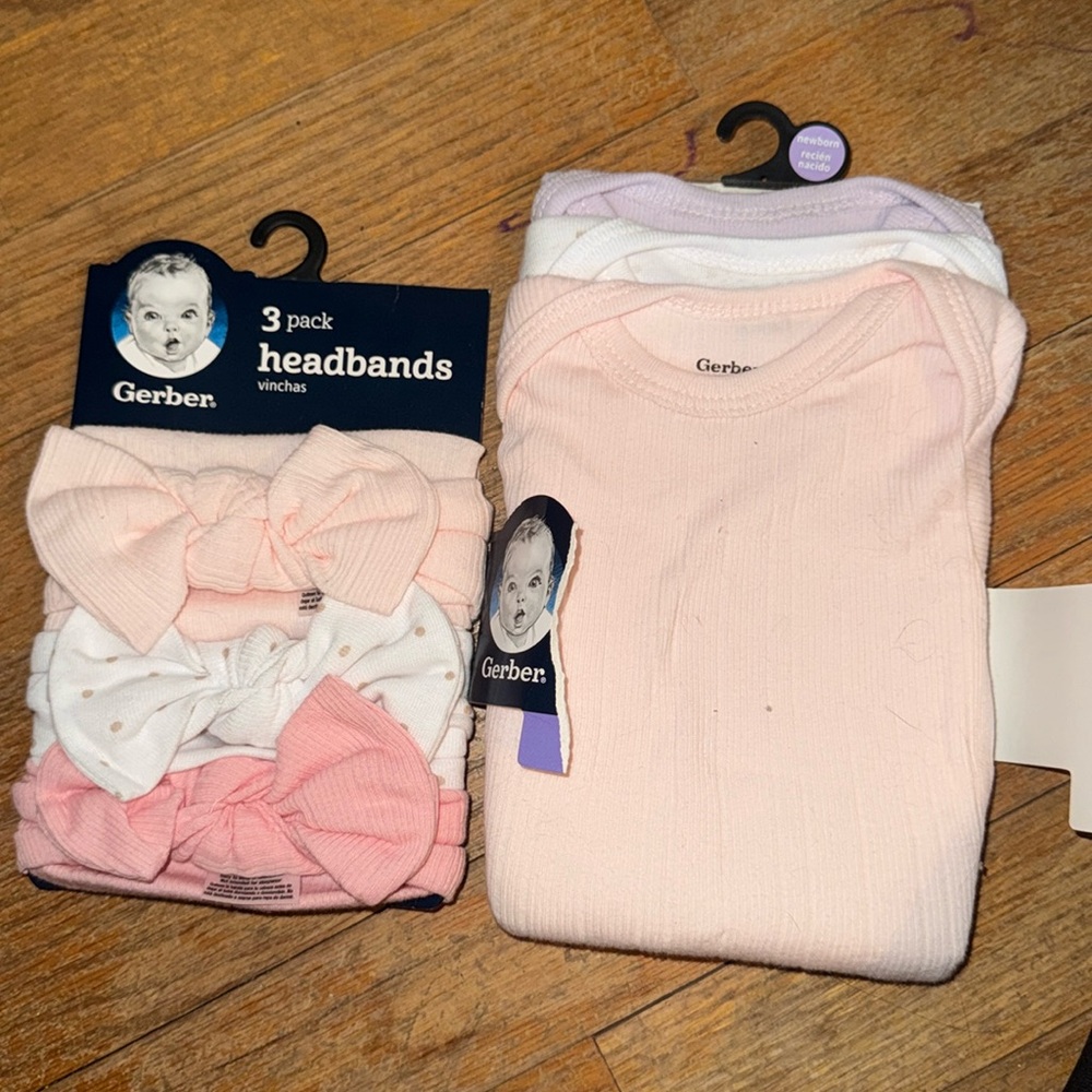 NWT bows and batching onesies